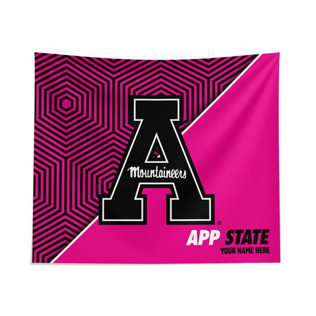 Pixsona Appalachian State Mountaineers Pink Implosion Tapestry | Personalized | Custom