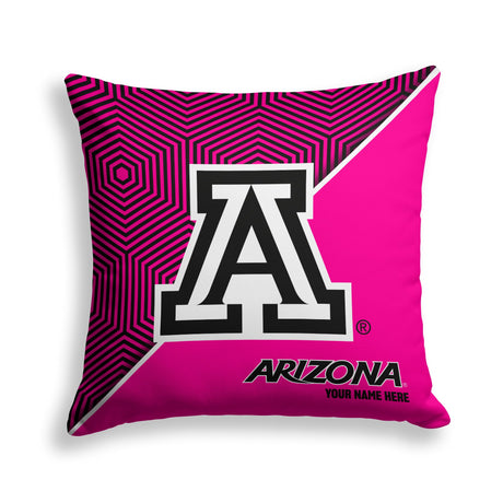 Pixsona Arizona Wildcats Pink Implosion Throw Pillow | Personalized | Custom