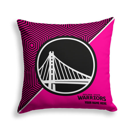 Pixsona Golden State Warriors Pink Implosion Throw Pillow | Personalized | Custom