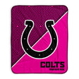 Pixsona Indianapolis Colts Pink Implosion Pixel Fleece Blanket | Personalized | Custom