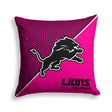 Pixsona Detroit Lions Pink Implosion Throw Pillow | Personalized | Custom