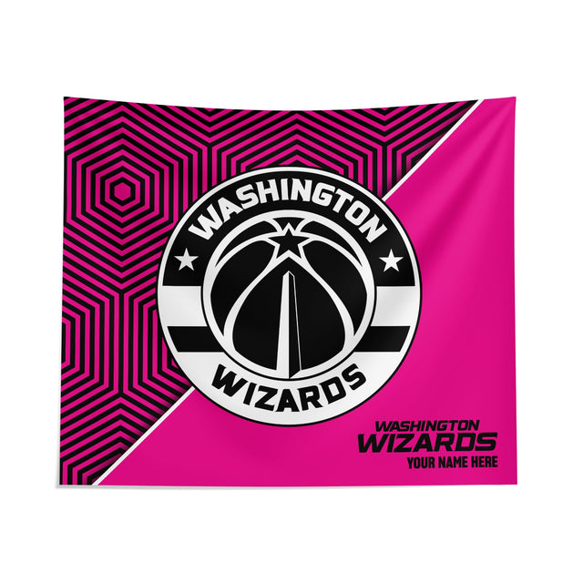 Pixsona Washington Wizards Pink Implosion Tapestry | Personalized | Custom