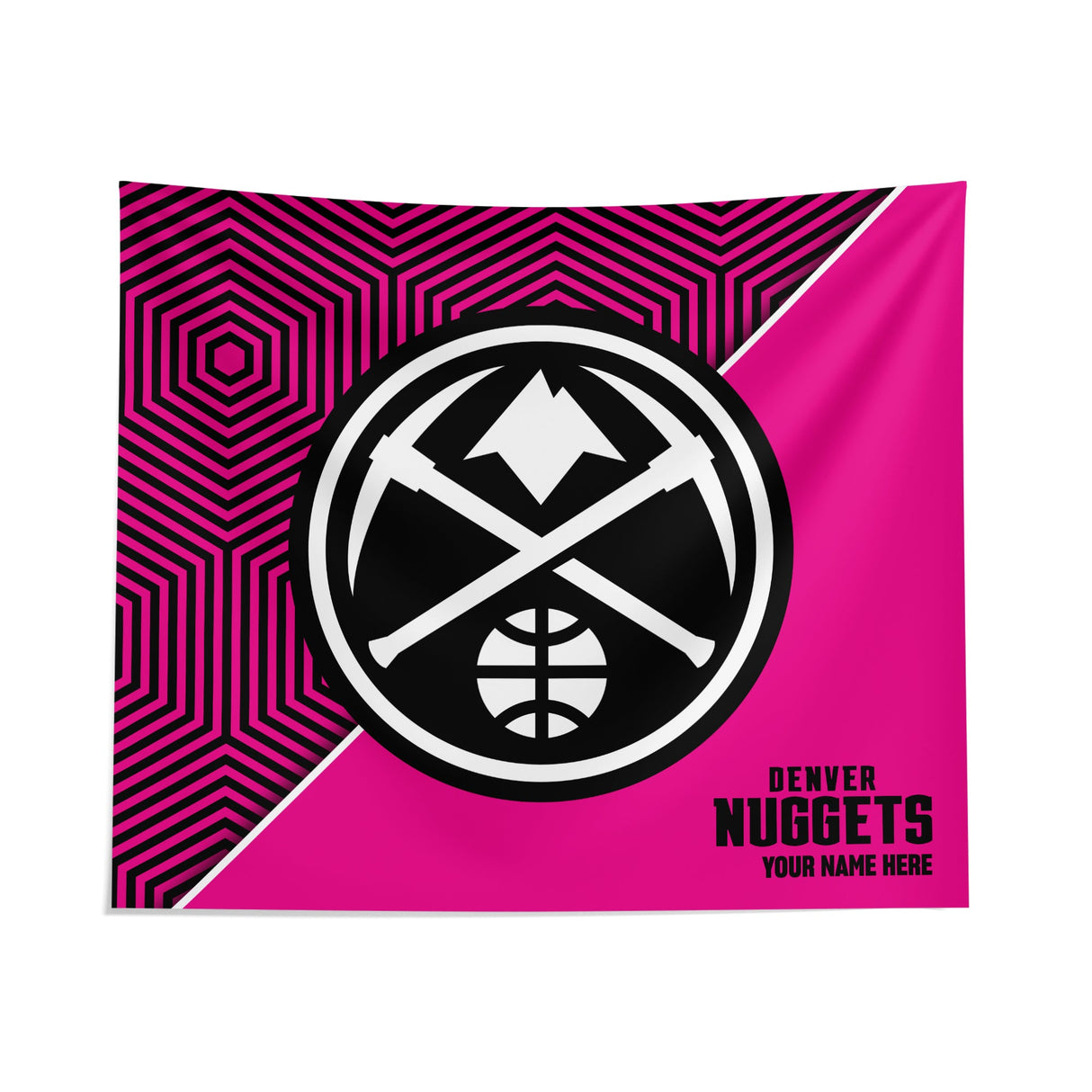 Pixsona Denver Nuggets Pink Implosion Tapestry | Personalized | Custom