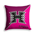 Pixsona Hawaii Rainbow Warriors Pink Implosion Throw Pillow | Personalized | Custom