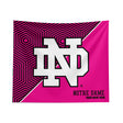 Pixsona Notre Dame Fighting Irish Pink Implosion Tapestry | Personalized | Custom