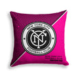 Pixsona New York City Football Club Pink Implosion Throw Pillow | Personalized | Custom