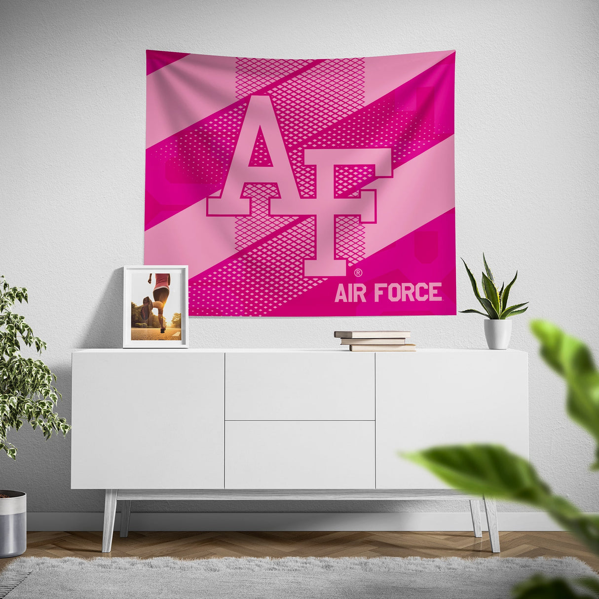 Pixsona Air Force Falcons Pink Motion Tapestry