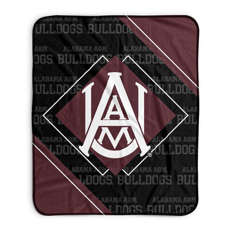 Pixsona Alabama A&M Bulldogs Boxed Pixel Fleece Blanket
