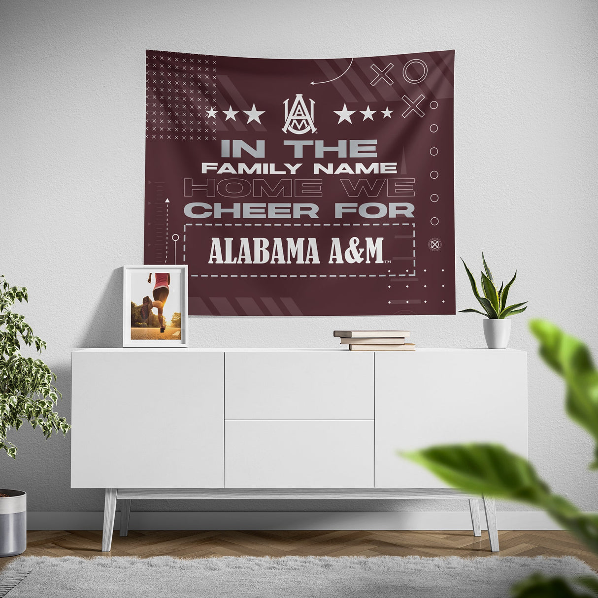 Pixsona Alabama A&M Bulldogs Cheer Tapestry | Personalized | Custom