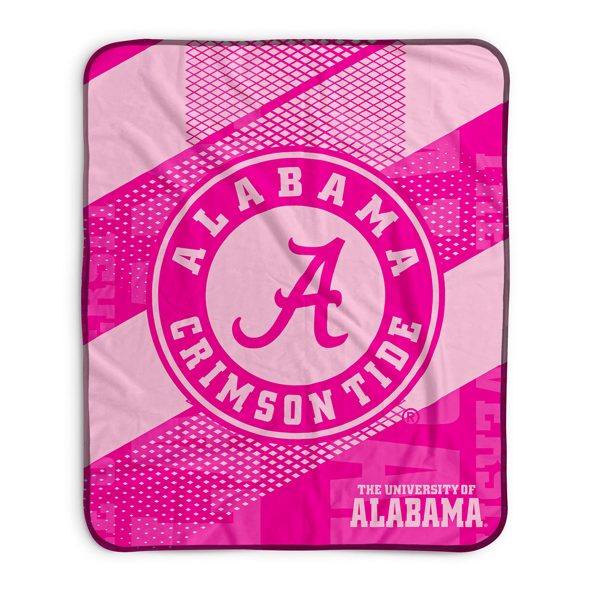 Pixsona Alabama Crimson Tide Pink Motion Pixel Fleece Blanket