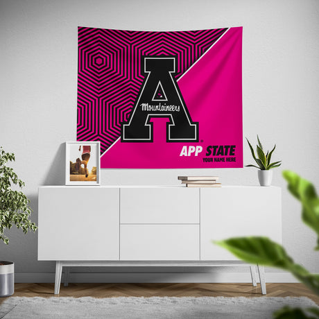 Pixsona Appalachian State Mountaineers Pink Implosion Tapestry | Personalized | Custom