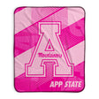 Pixsona Appalachian State Mountaineers Pink Motion Pixel Fleece Blanket