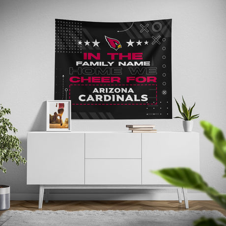 Pixsona Arizona Cardinals Cheer Tapestry | Personalized | Custom