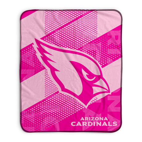 Pixsona Arizona Cardinals Pink Motion Pixel Fleece Blanket