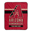 Pixsona Arizona Diamondbacks Stripes Pixel Fleece Blanket | Personalized | Custom
