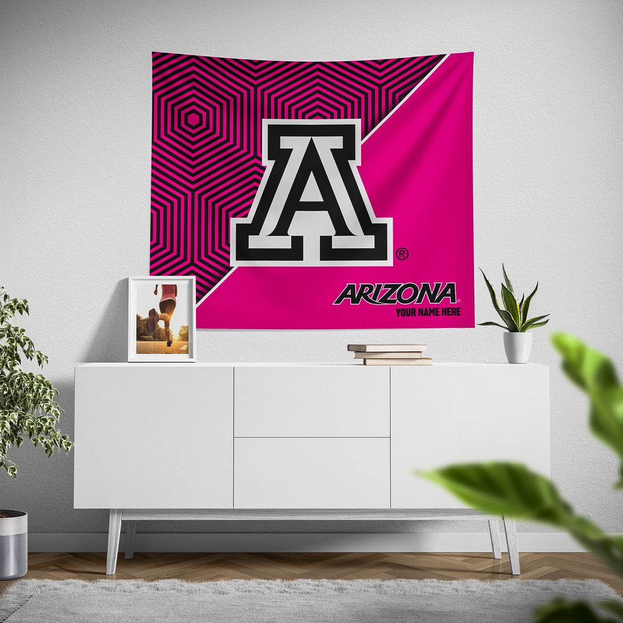 Pixsona Arizona Wildcats Pink Implosion Tapestry | Personalized | Custom