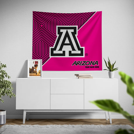 Pixsona Arizona Wildcats Pink Implosion Tapestry | Personalized | Custom