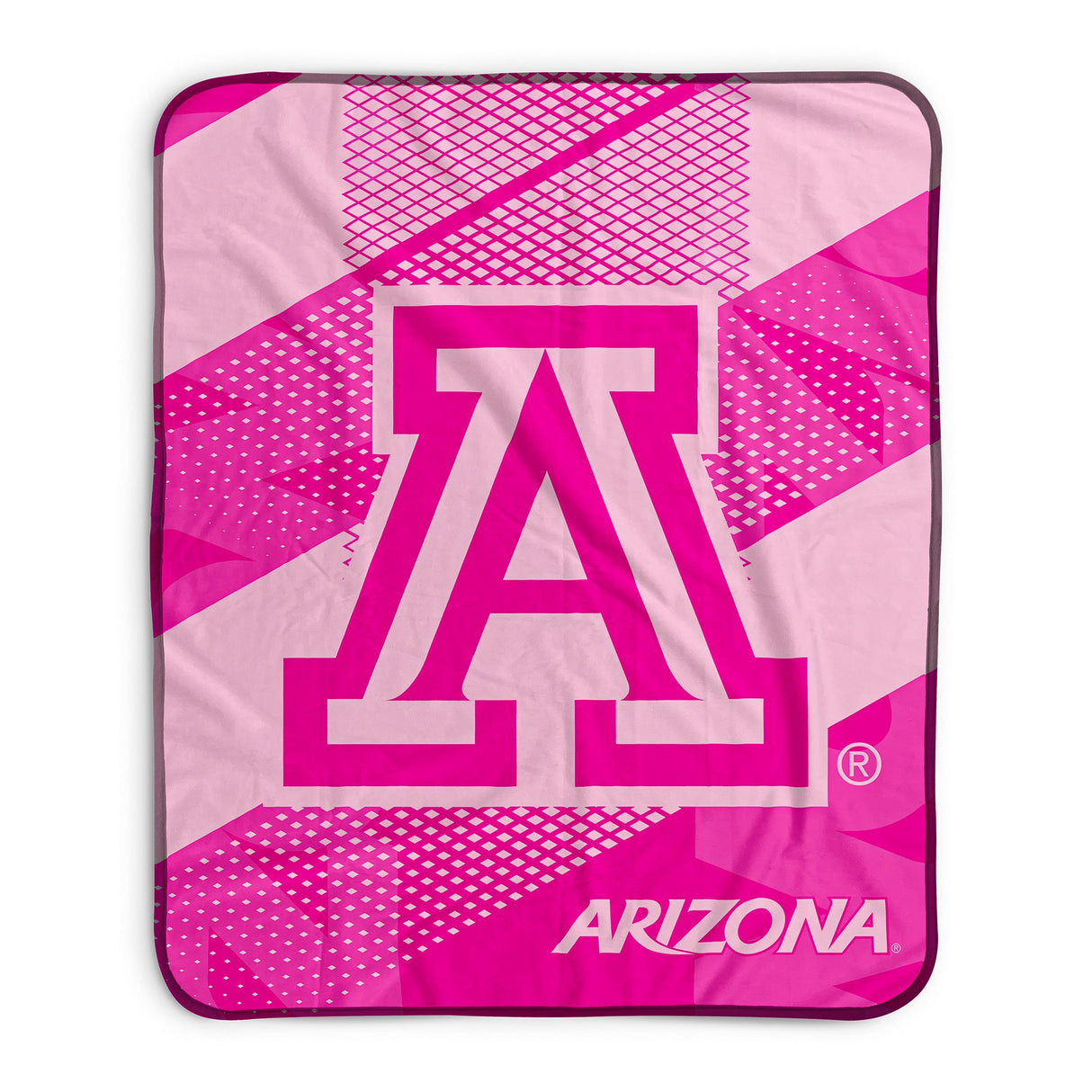 Pixsona Arizona Wildcats Pink Motion Pixel Fleece Blanket