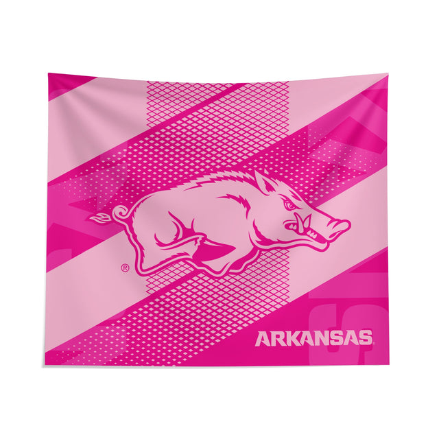 Pixsona Arkansas Razorbacks Pink Motion Tapestry