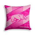 Pixsona Arkansas Razorbacks Pink Motion Throw Pillow