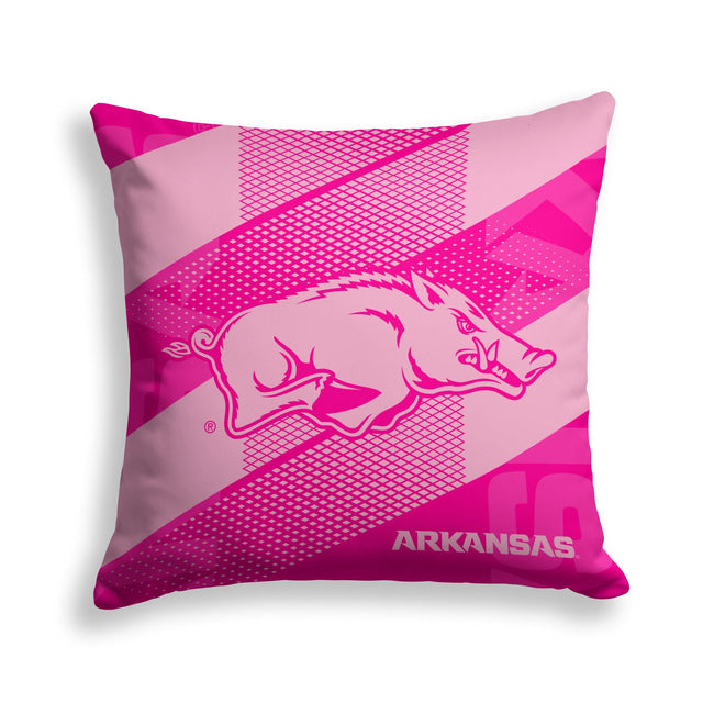 Pixsona Arkansas Razorbacks Pink Motion Throw Pillow