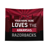 Pixsona Arkansas Razorbacks Skyline Tapestry | Personalized | Custom