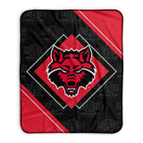 Pixsona Arkansas State Red Wolves Boxed Pixel Fleece Blanket