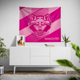 Pixsona Arkansas State Red Wolves Pink Motion Tapestry