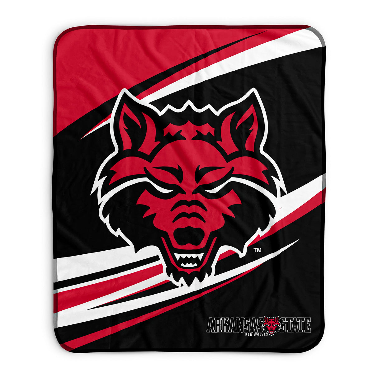 Pixsona Arkansas State Red Wolves Velocity Pixel Fleece Blanket