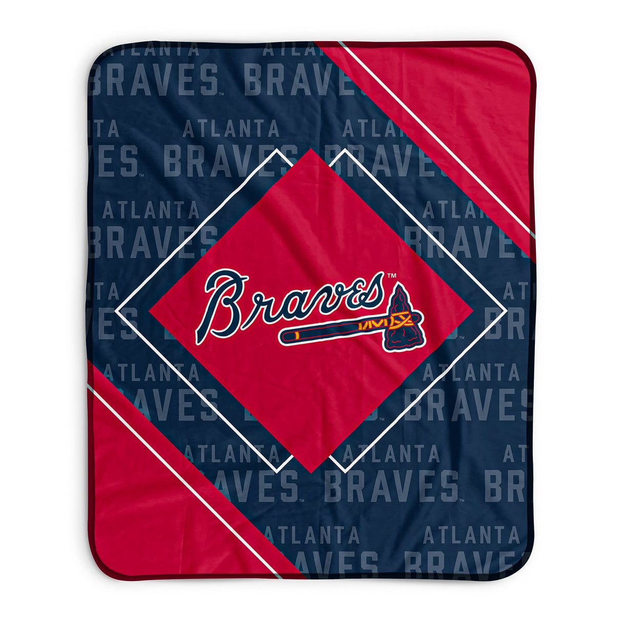 Pixsona Atlanta Braves Boxed Pixel Fleece Blanket