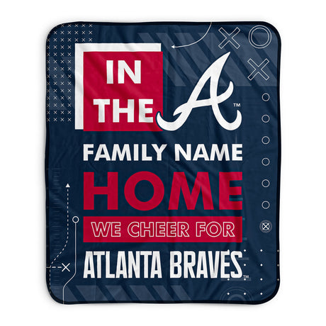 Pixsona Atlanta Braves Cheer Pixel Fleece Blanket | Personalized | Custom