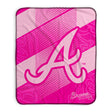 Pixsona Atlanta Braves Pink Motion Pixel Fleece Blanket