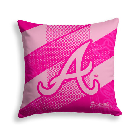 Pixsona Atlanta Braves Pink Motion Throw Pillow