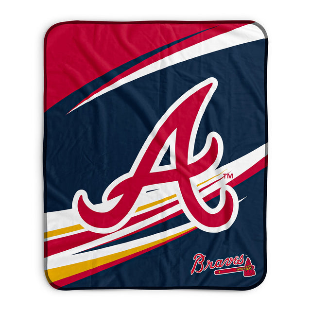 Pixsona Atlanta Braves Velocity Pixel Fleece Blanket