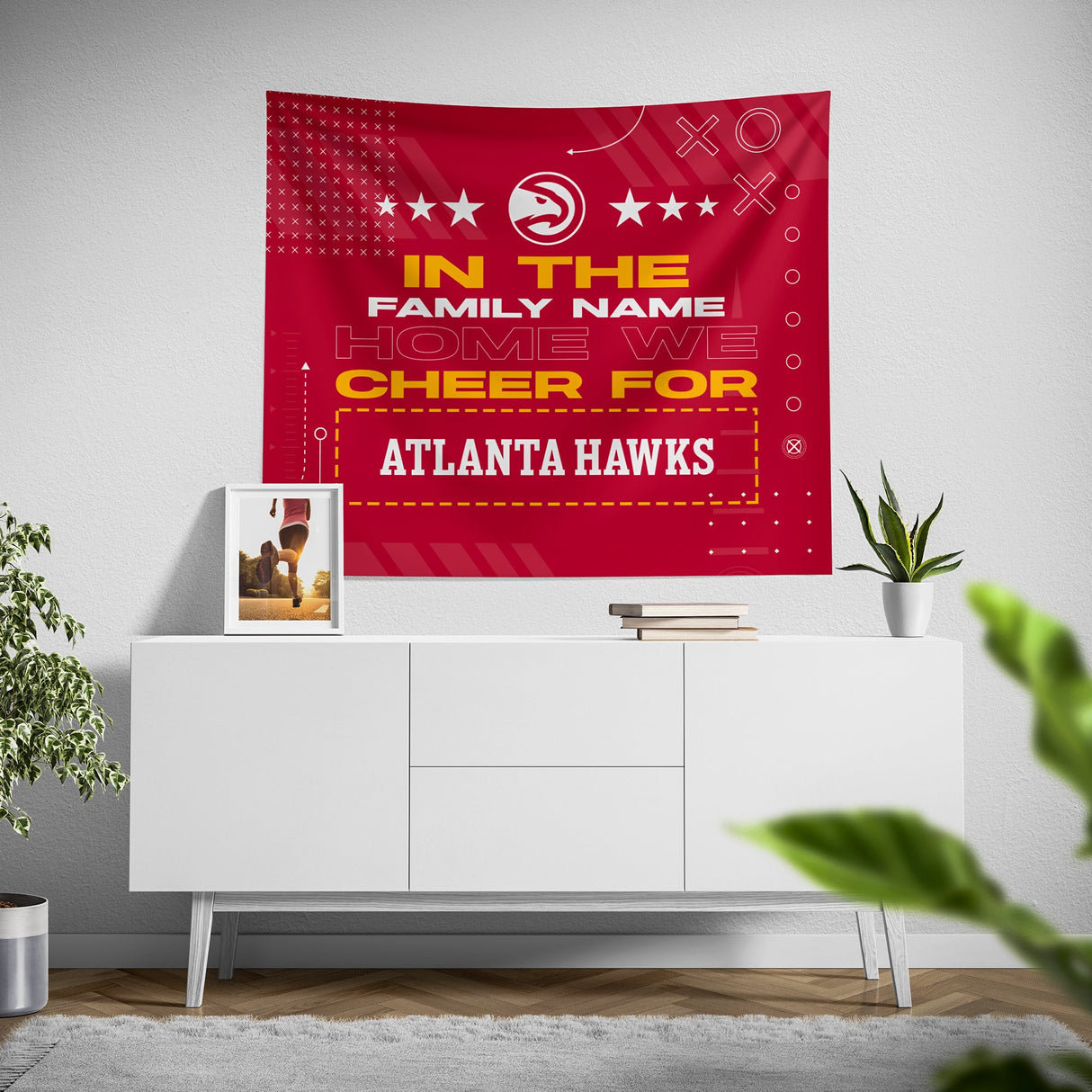 Pixsona Atlanta Hawks Cheer Tapestry | Personalized | Custom