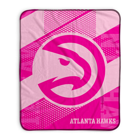 Pixsona Atlanta Hawks Pink Motion Pixel Fleece Blanket