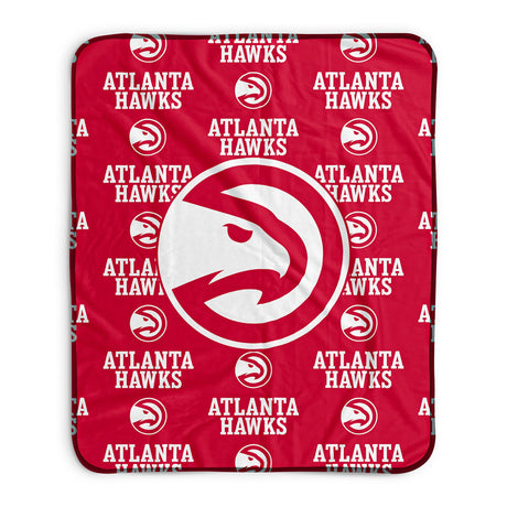 Pixsona Atlanta Hawks Repeat Pixel Fleece Blanket