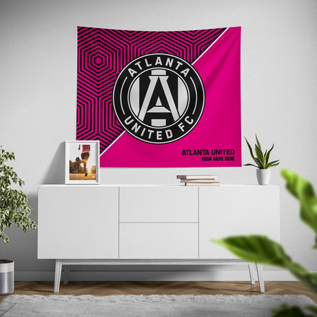 Pixsona Atlanta United FC Pink Implosion Tapestry | Personalized | Custom