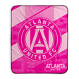 Pixsona Atlanta United FC Pink Motion Pixel Fleece Blanket