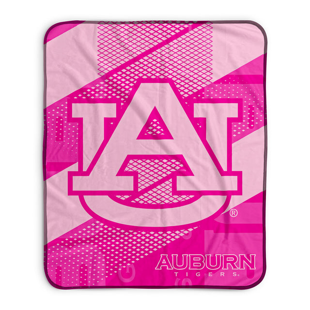 Pixsona Auburn Tigers Pink Motion Pixel Fleece Blanket