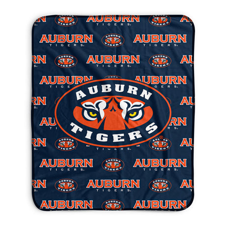 Pixsona Auburn Tigers Repeat Pixel Fleece Blanket