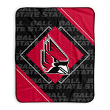 Pixsona Ball State Cardinals Boxed Pixel Fleece Blanket