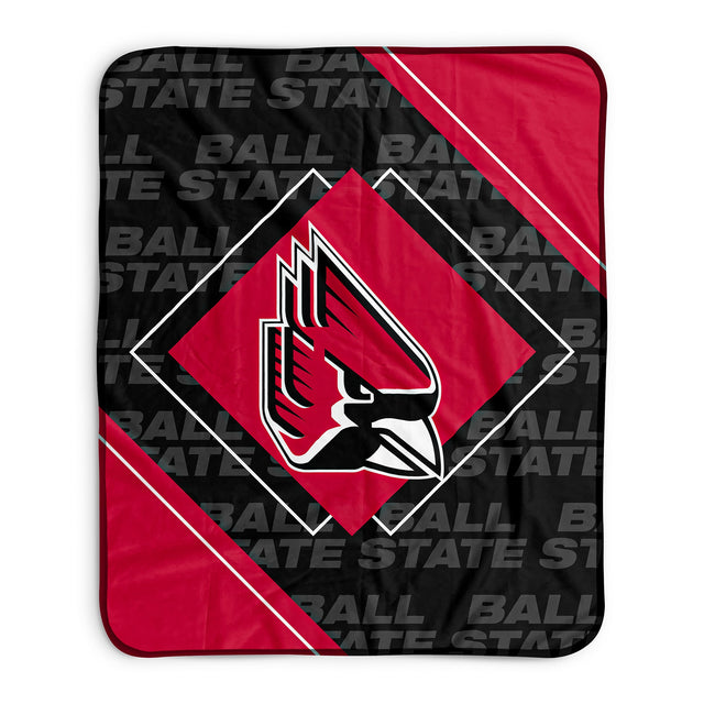 Pixsona Ball State Cardinals Boxed Pixel Fleece Blanket