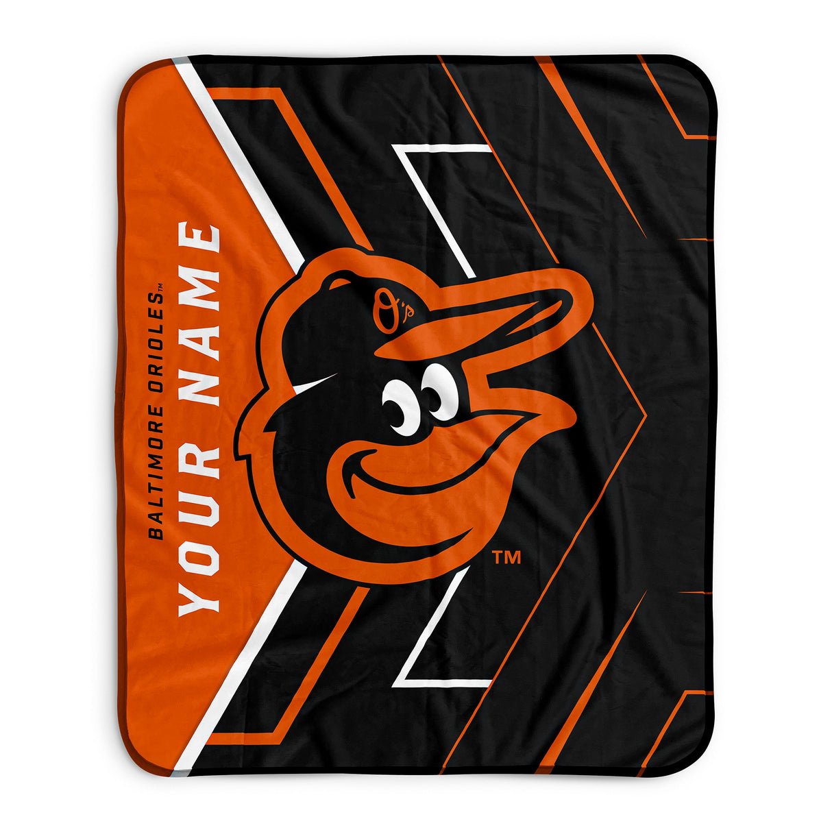 Pixsona Baltimore Orioles Glow Pixel Fleece Blanket | Personalized | Custom