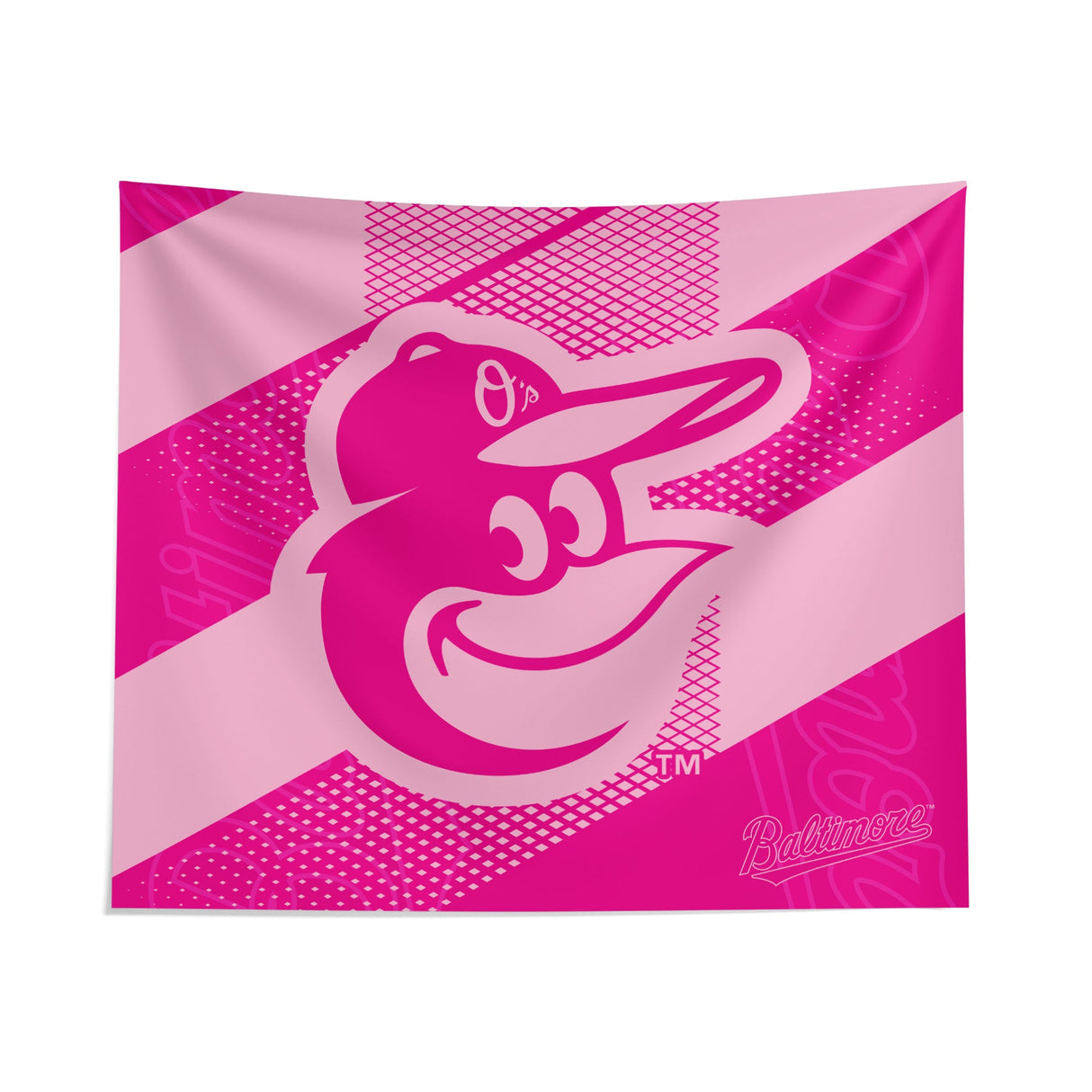 Pixsona Baltimore Orioles Pink Motion Tapestry