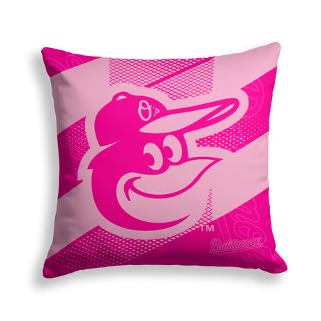 Pixsona Baltimore Orioles Pink Motion Throw Pillow