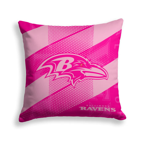 Pixsona Baltimore Ravens Pink Motion Throw Pillow