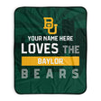 Pixsona Baylor Bears Skyline Pixel Fleece Blanket | Personalized | Custom