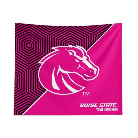 Pixsona Boise State Broncos Pink Implosion Tapestry | Personalized | Custom