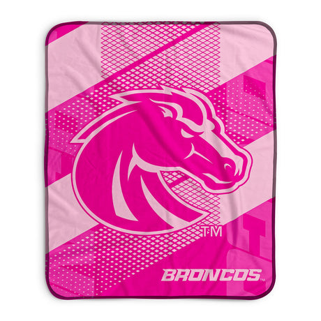 Pixsona Boise State Broncos Pink Motion Pixel Fleece Blanket